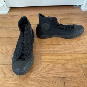 Completely Black Converse High Tops